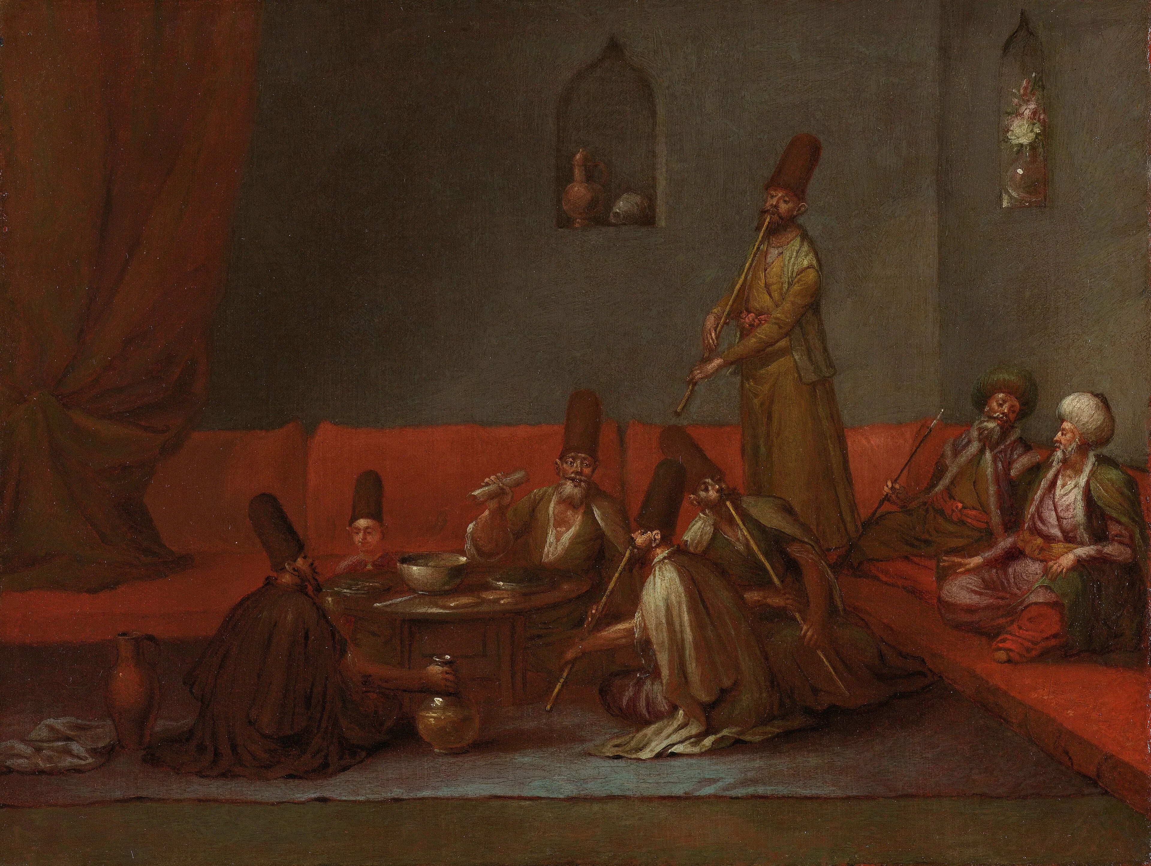Dervishes Sharing a Meal, detail