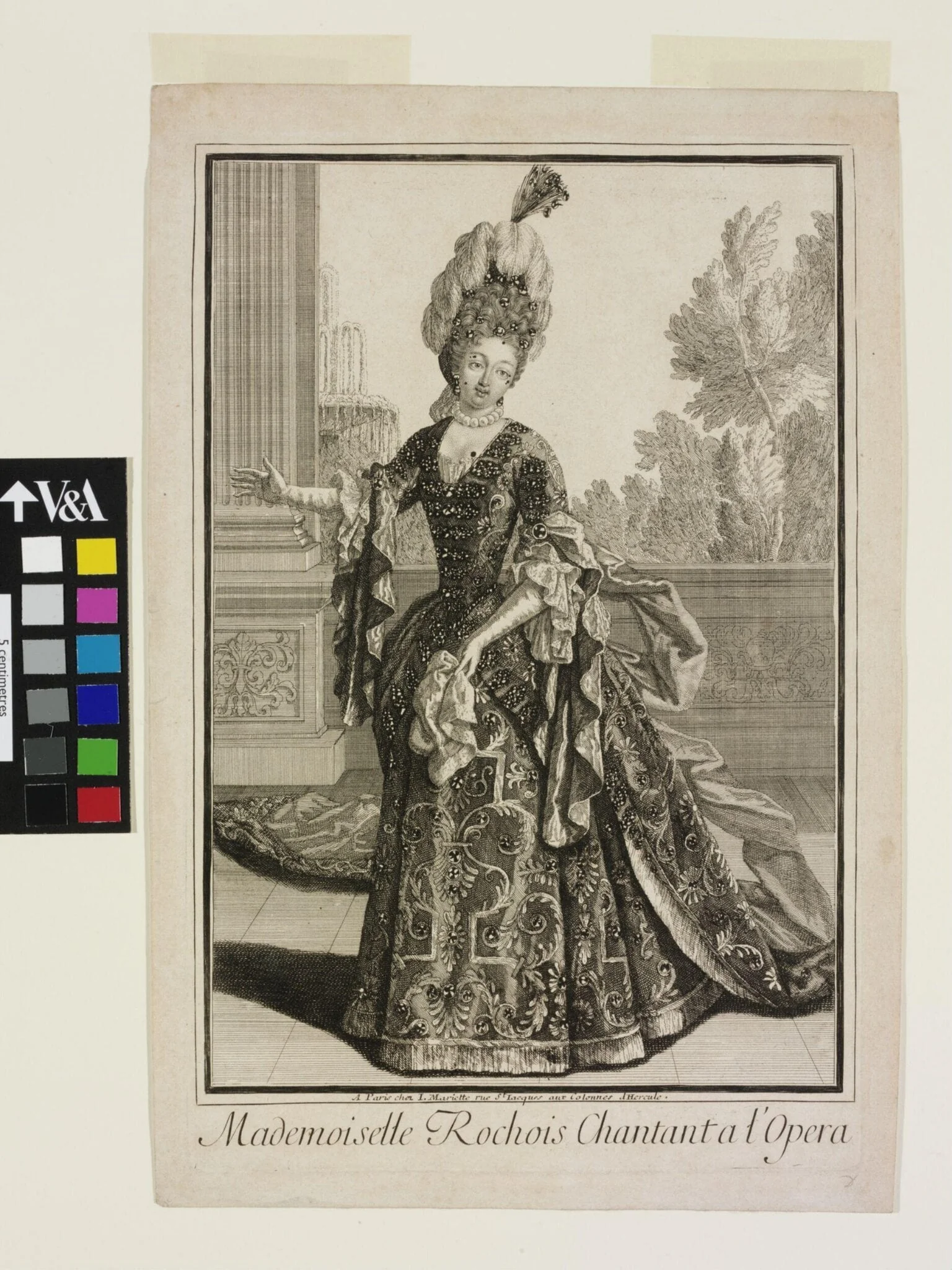 Mademoiselle Rochois Chantant a L'Opera, detail