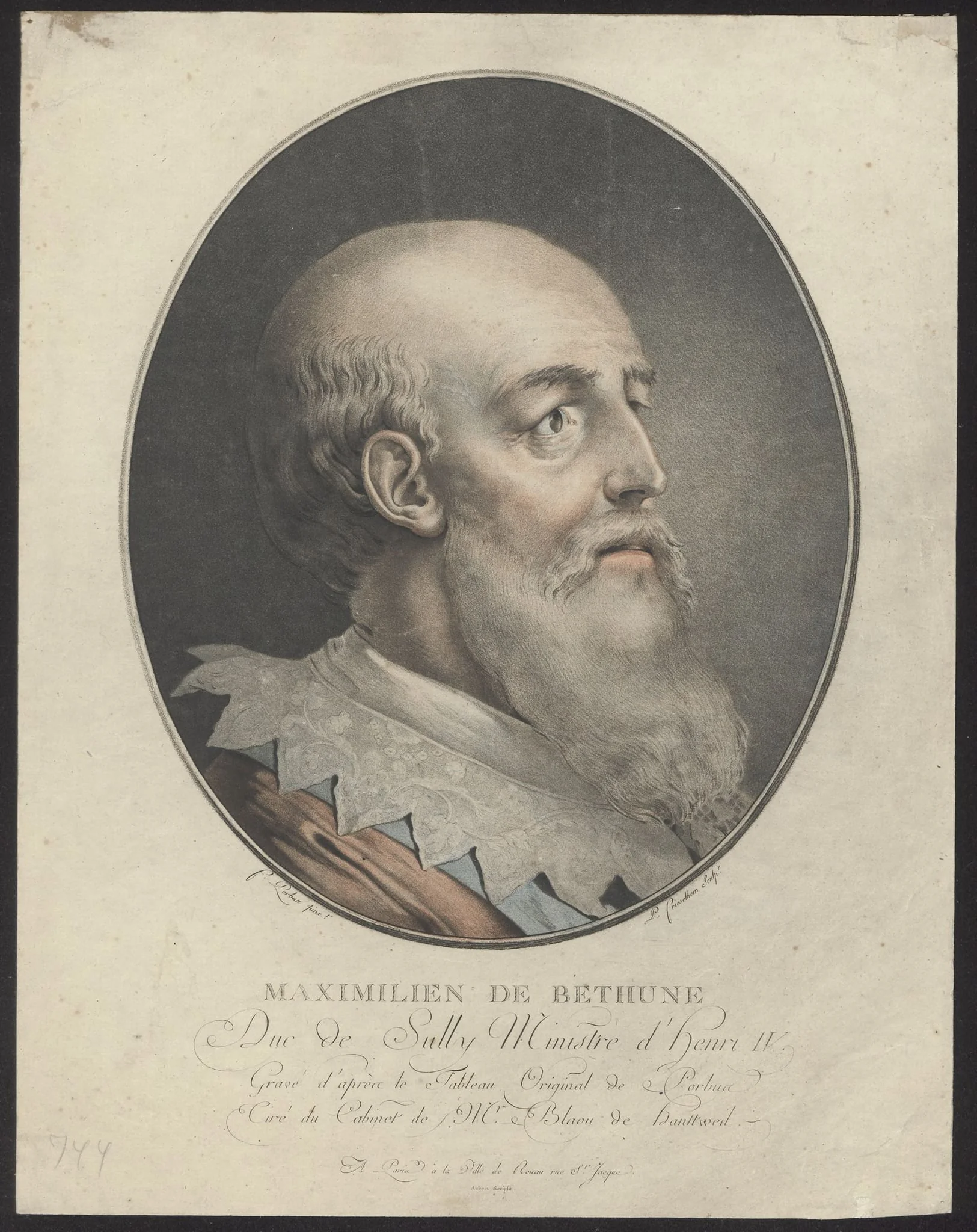 Portrait of Maximilien de Bethune, duc de Sully, detail
