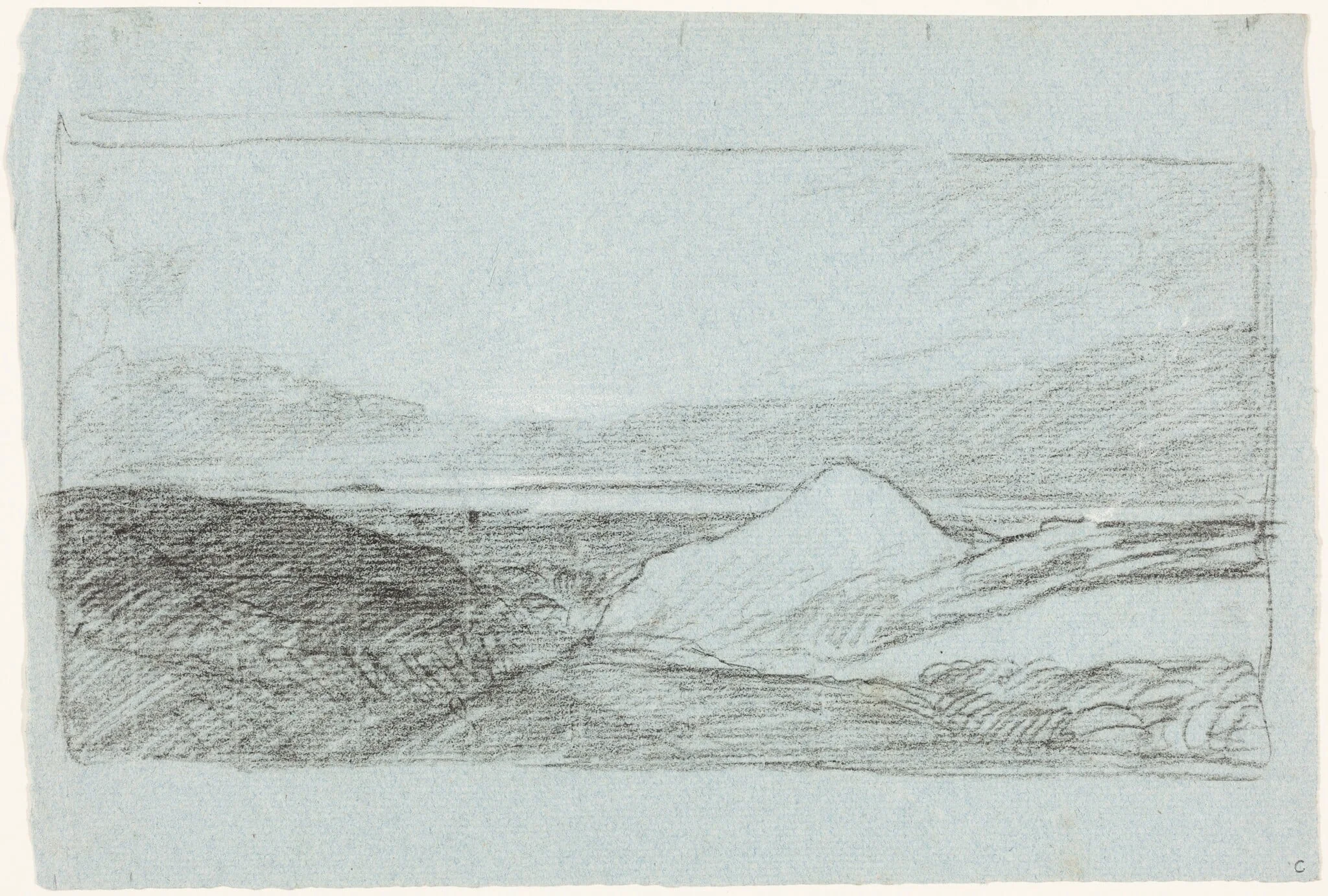 Landscape with Hills and Water, detail