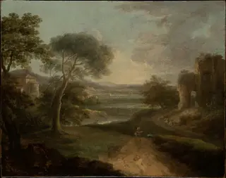 Landscape near Rome, by Paolo Anesi, unspecified, 1741