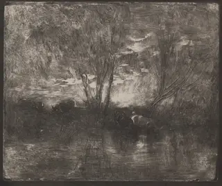 Cows at a Watering Place, by Charles François Daubigny, 1862
