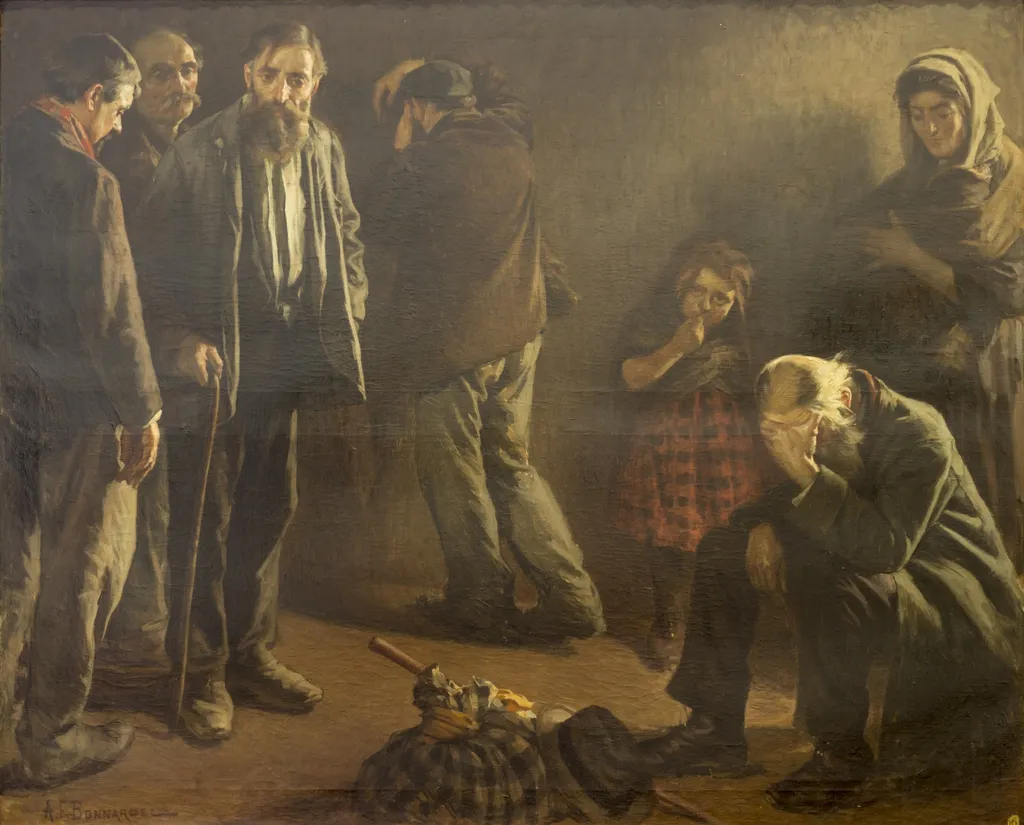 Les Exilés., by Alexandre-François Bonnardel, oil, 1916
