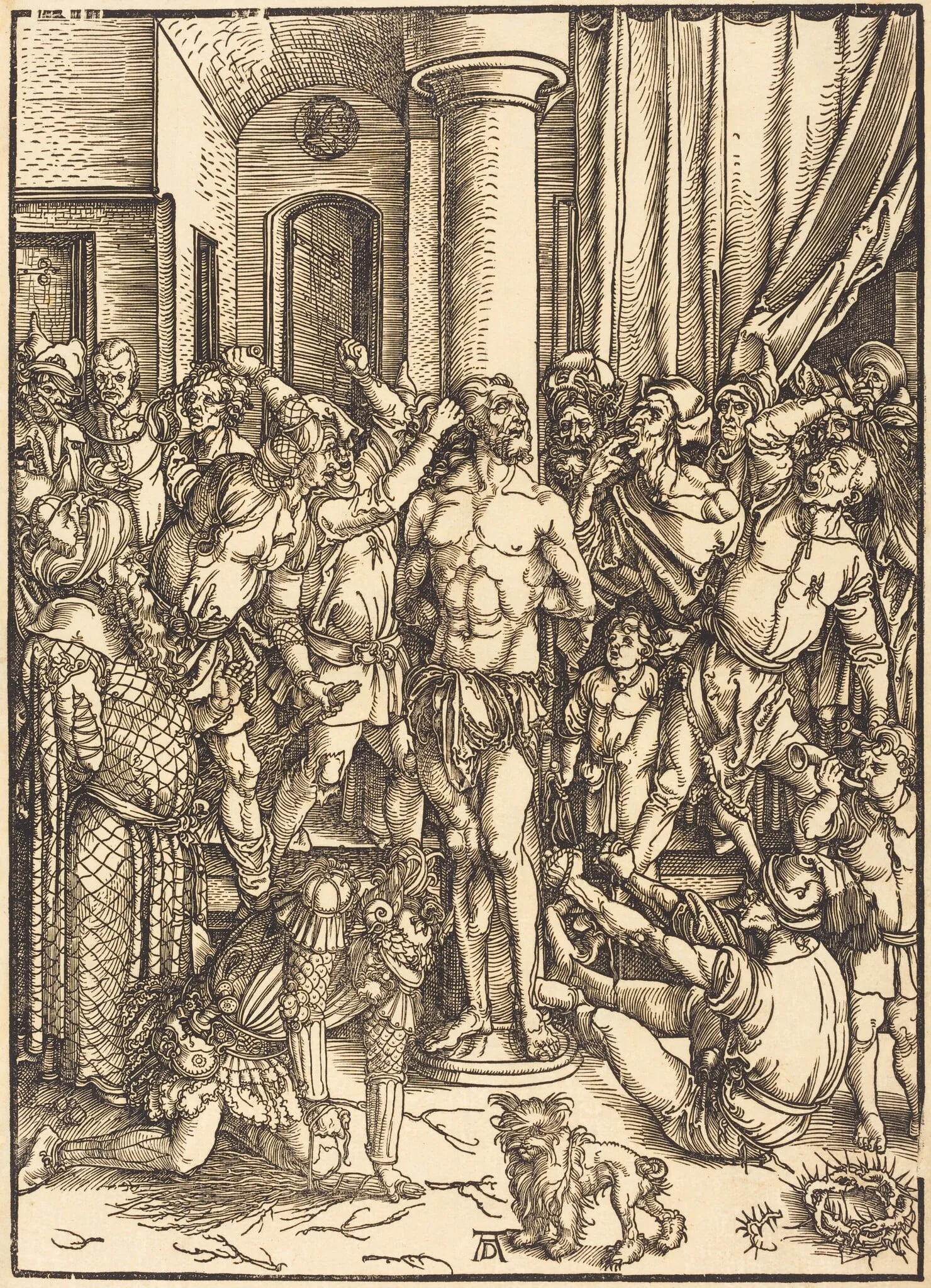 The Flagellation, detail