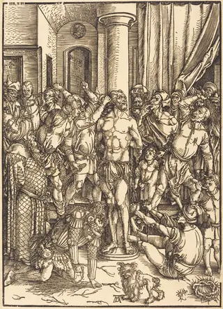 The Flagellation, by Albrecht Dürer, ink, 1497