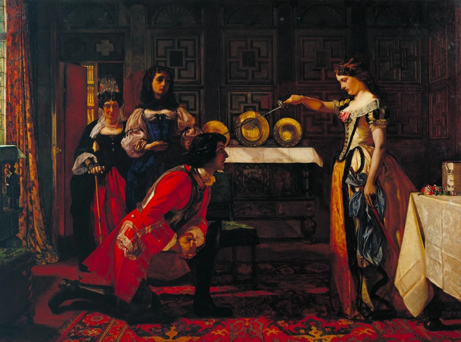 Beatrix Knighting Esmond, detail