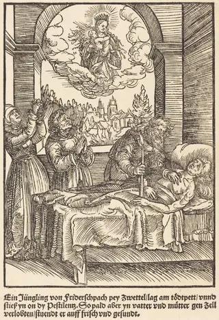 Ein Jungling von Friderschpach ..., by Master of the Miracles of Mariazell, ink, 1503