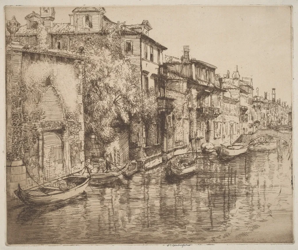 Venetian Noontide, by Donald Shaw MacLaughlan, ink, 1916