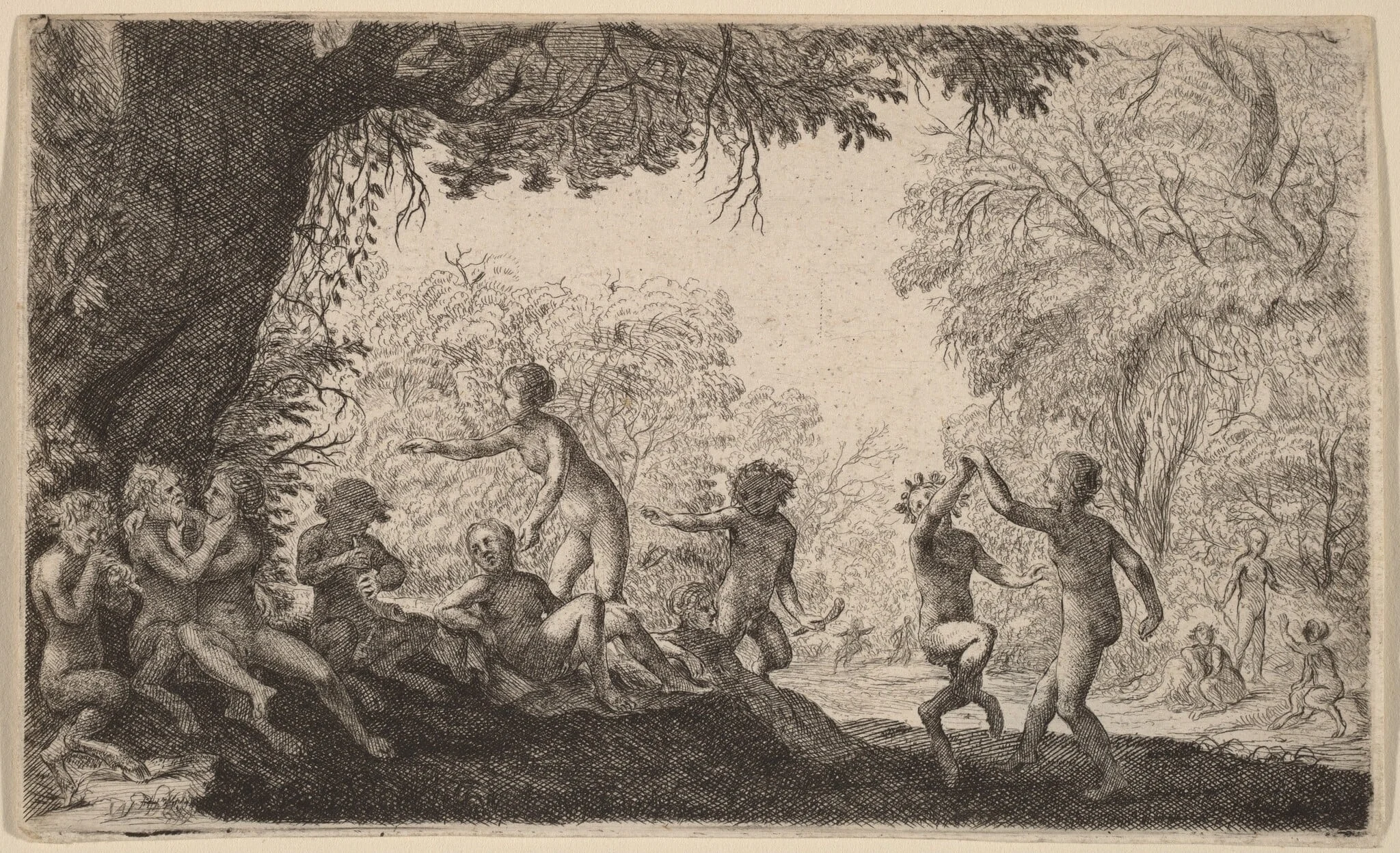 Bacchanal with a Dancing Couple on the Right, detail