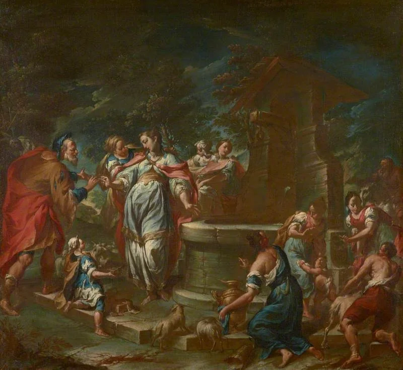 Rebecca at the Well, detail