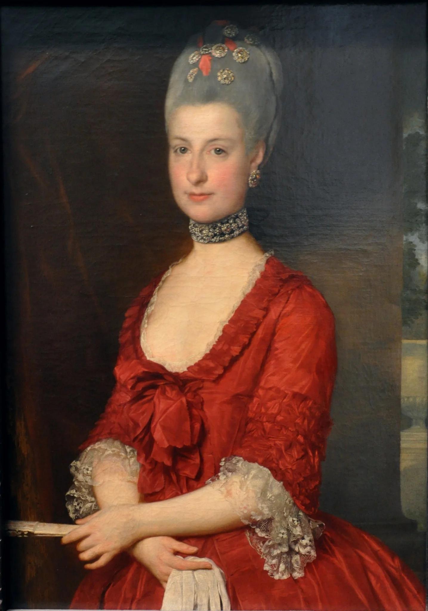 Portrait of Archduchess Maria Christina (1742-1798), Duchess of Teschen, detail