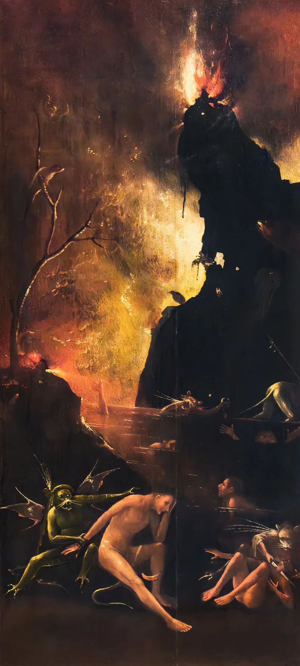 Visions of the Hereafter: Hell, by Hieronymus Bosch, oil, 1496