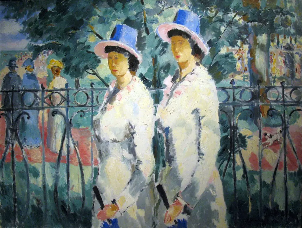 Two Sisters II, by Kazimir Malevich, oil, 1928