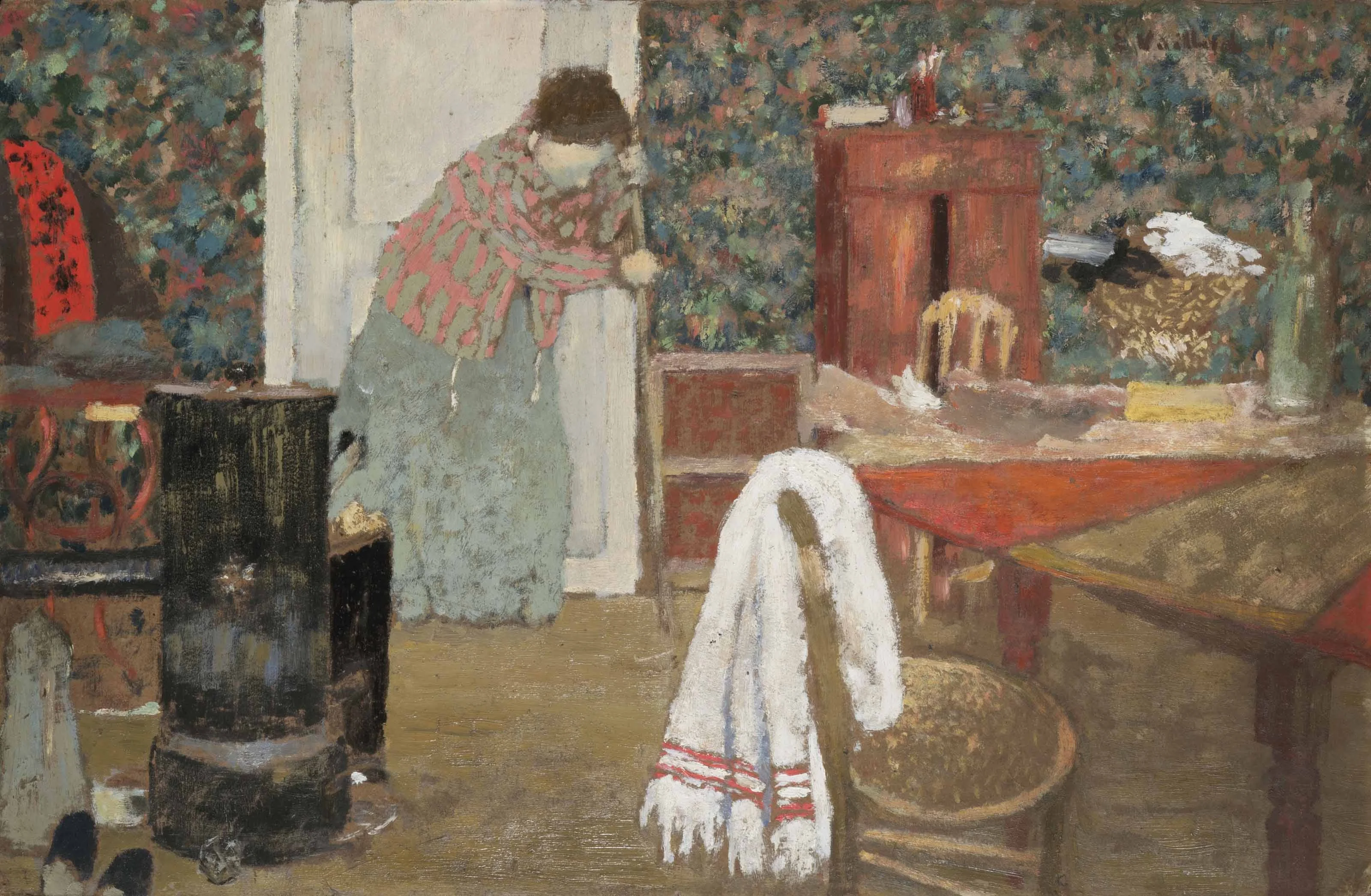 Woman Sweeping at 346 rue Saint-Honoré, detail