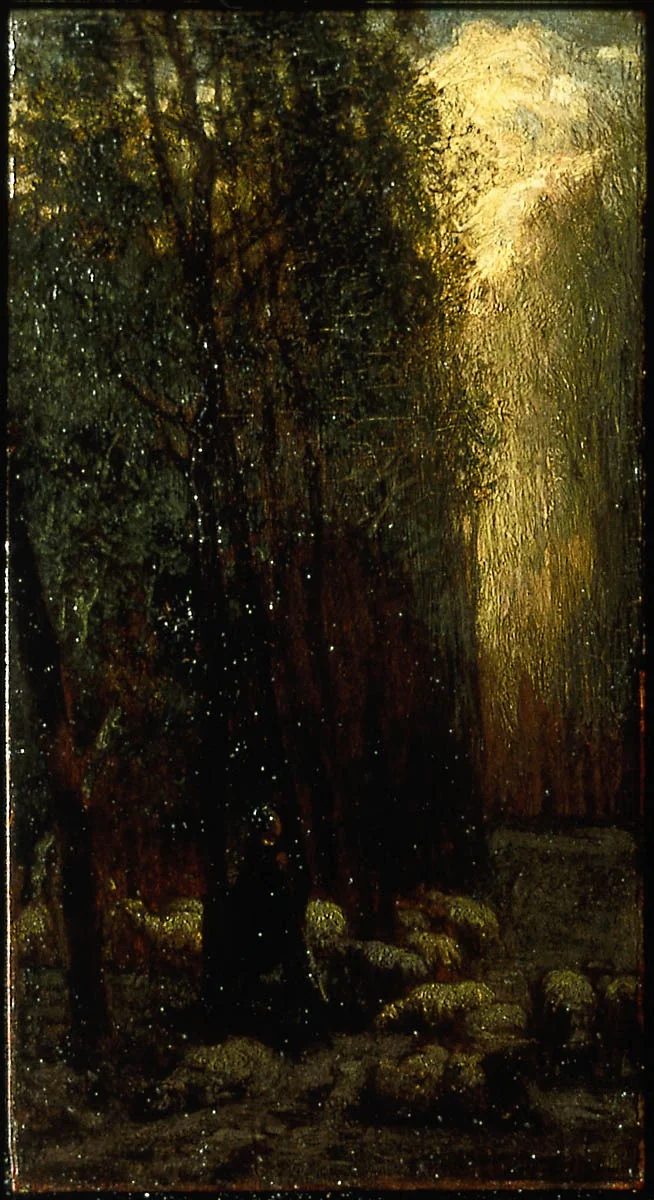 Forest with Shepherdess and Sheep, detail