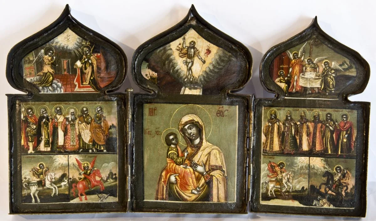 Maica Domnului cu Pruncul; Triptic, detail