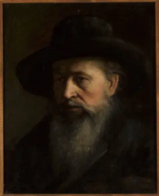 Portrait of a rabbi, by Maurycy Gottlieb, oil, 1874