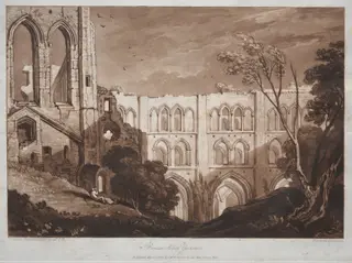 Liber Studiorum:  Rivaux Abbey, Yorkshire, by Joseph Mallord William Turner, 1823