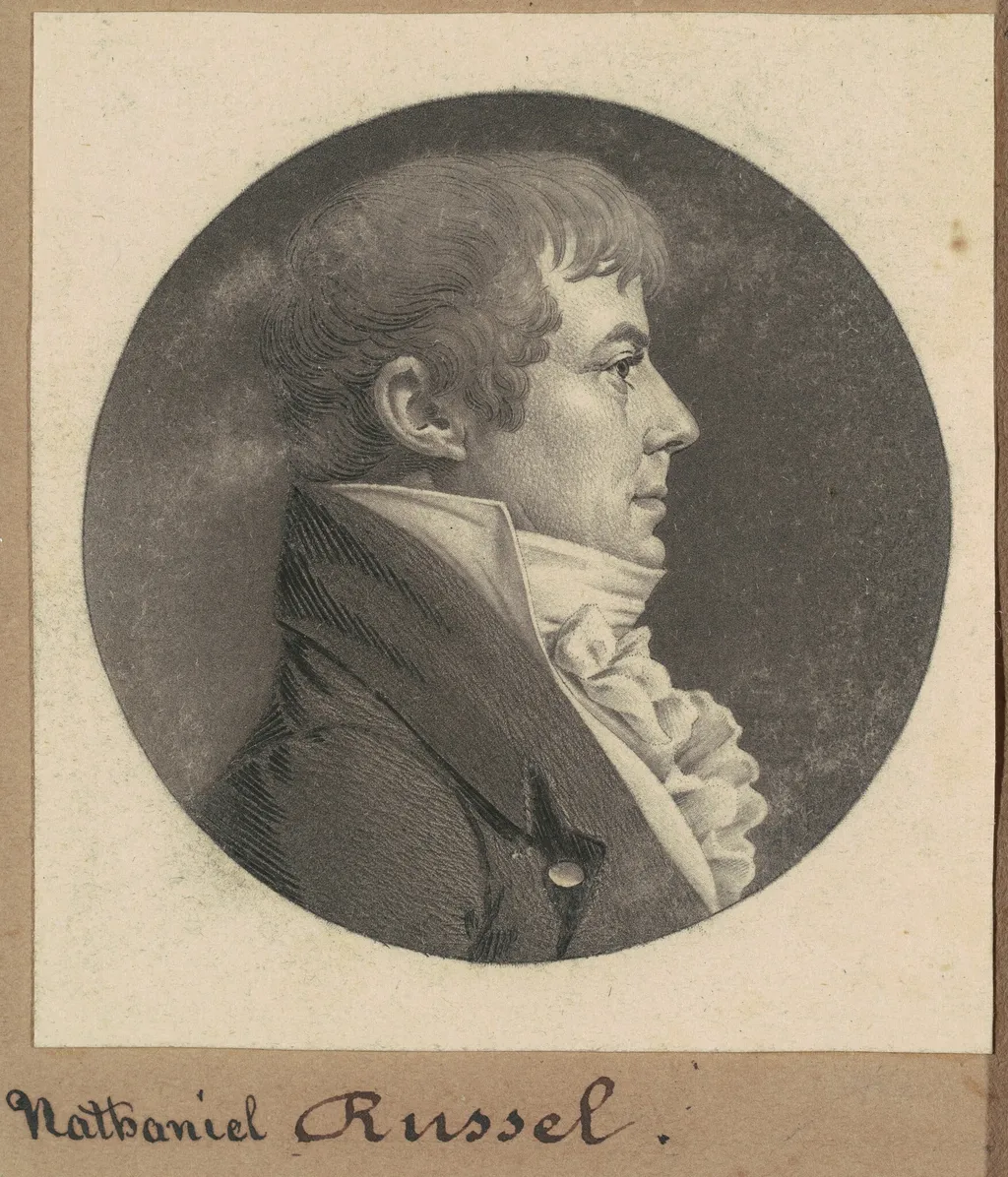 Russell, by Charles B. J. Févret de Saint-Mémin, ink, 1809