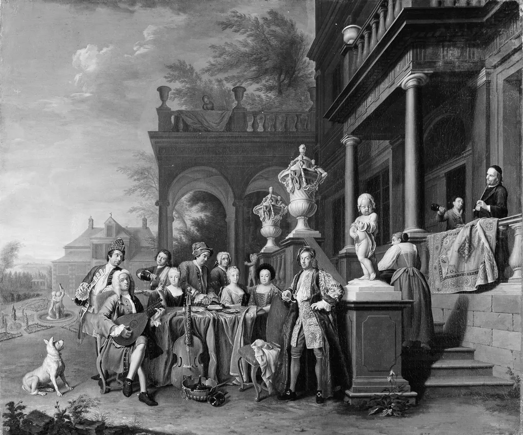 A Musical Gathering at the Court of the Elector Karl Albrecht of Bavaria, by Peter Jacob Horemans, oil, 1730