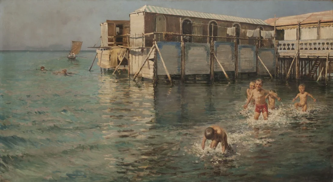 Sea Baths (Guaglioni), detail