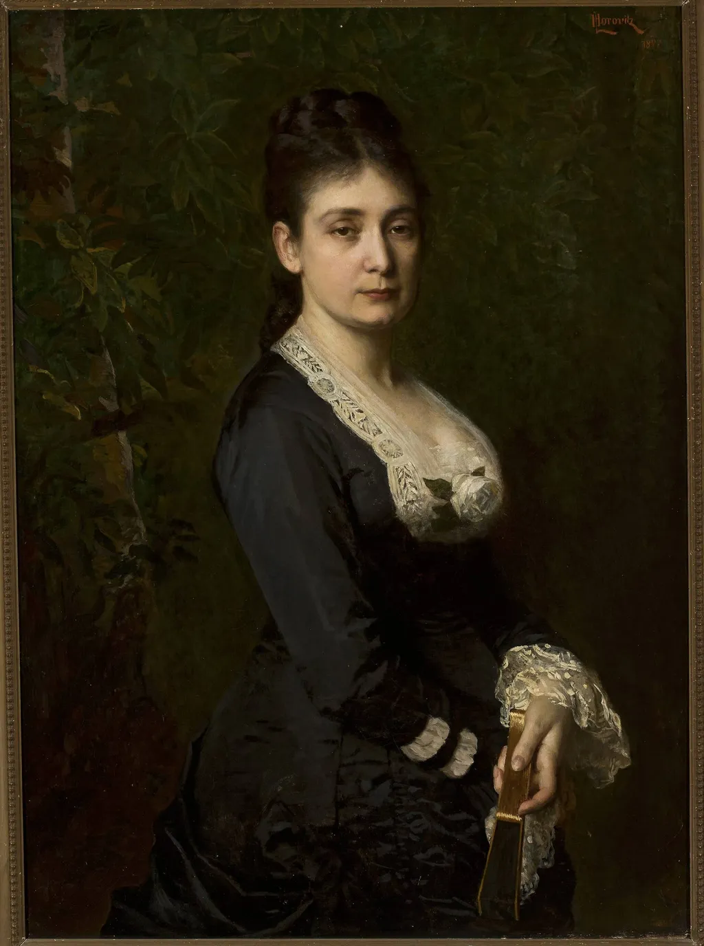 Portrait of Mina Fajans (1841–1933), by Leopold Horovitz, oil, 1889