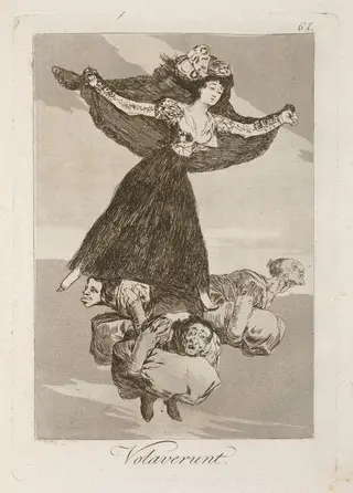 Volaverunt (They Have Flown), by Francisco de Goya, ink, 1799