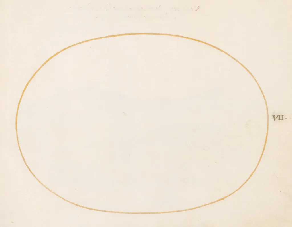 Plate 7: Empty Oval, by Joris Hoefnagel, watercolor, 1594