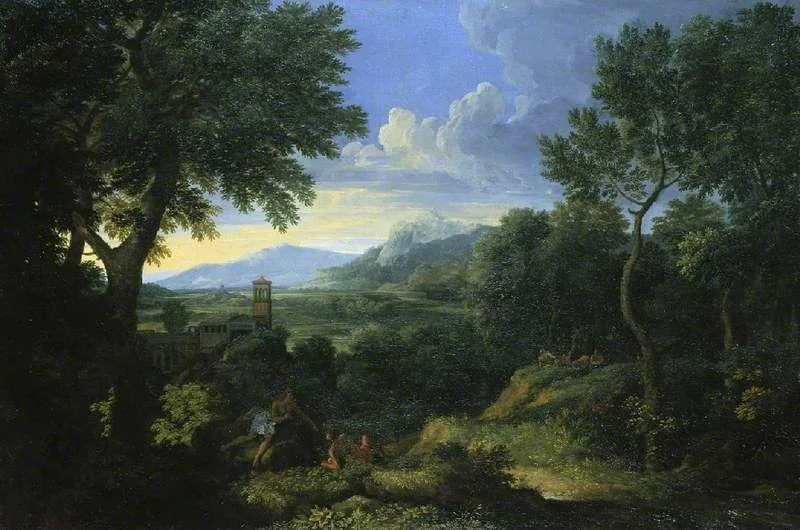 Landscape near Rome, detail