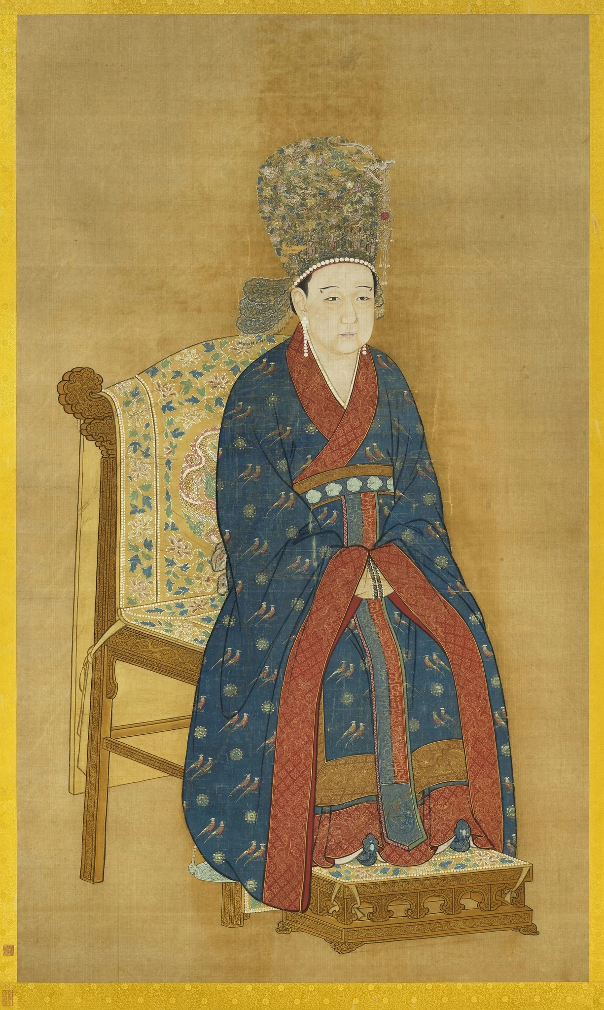 Seated Portrait of Ningzong's Empress, detail