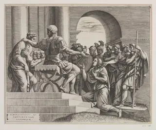 The Continence of Scipio, by Diana Scultori, 1550