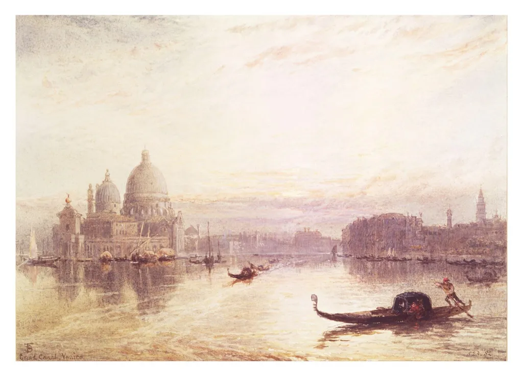 Sta. Maria della Salute, by Myles Birket Foster, watercolor, 1850