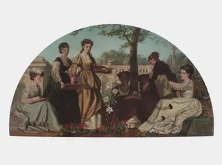 Flower Painting, by Frederick Bacon Barwell, oil, 1868