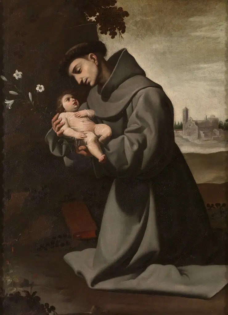 Saint Anthony of Padua with the Infant Christ, by Francisco de Zurbarán, oil, 1635