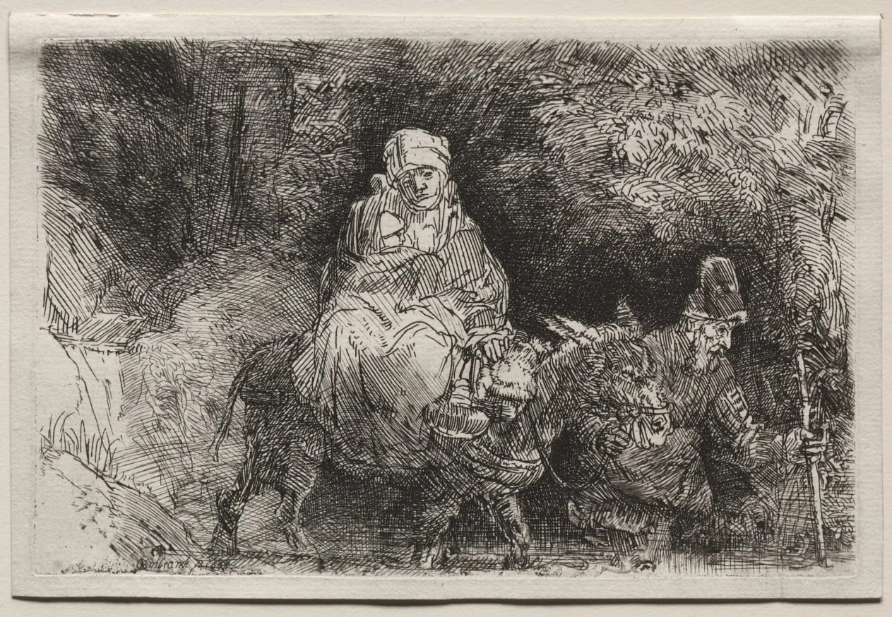The Flight into Egypt: Crossing a Brook, detail
