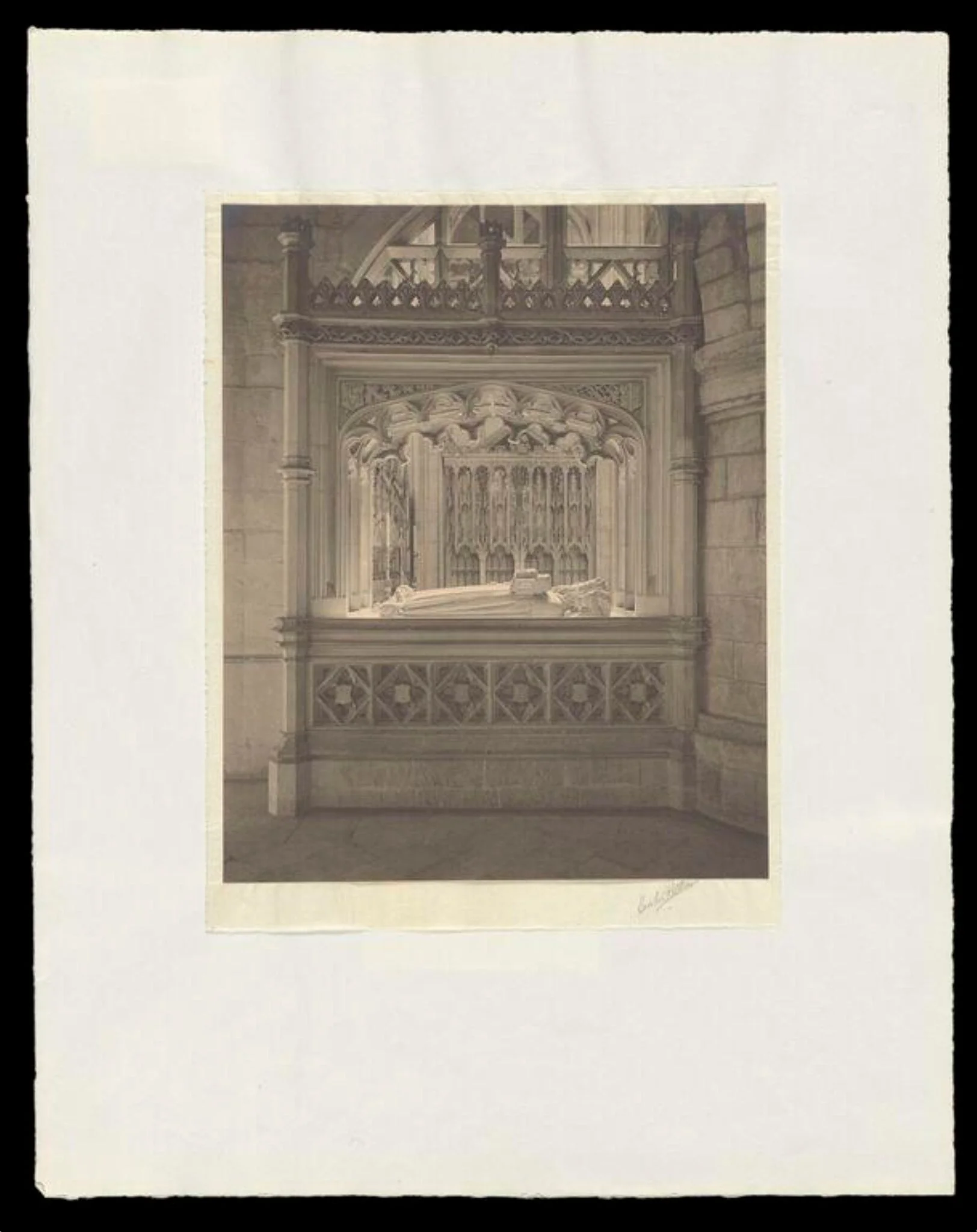Gloucester Cathedral, The North Ambulatory, Tomb and Effigy of Osric of Hwicce, detail