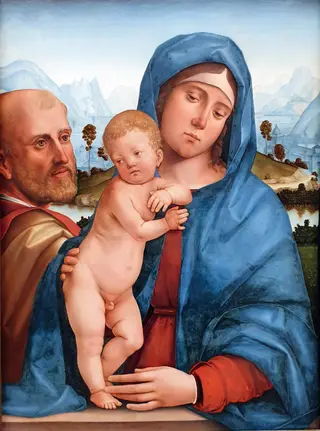 Holy Family, by Francesco Francia, paint, 1494