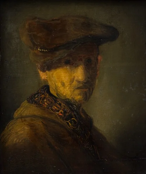 Man with a Hat. (Portrait of Rembrandt's Father), detail