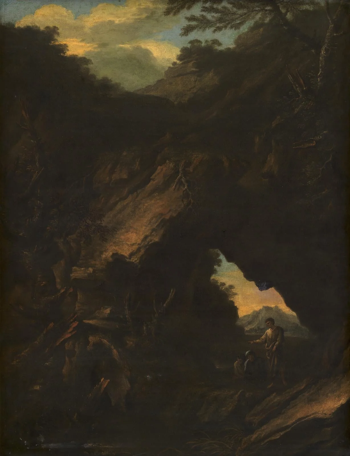Landscape with an "Arco Naturale", detail