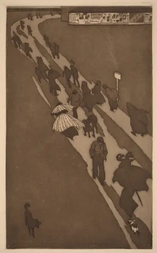 November, by Eugen Kirchner, ink, 1896