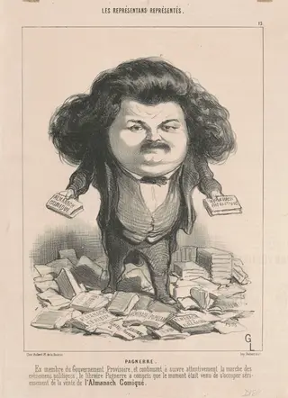 Ant. Laurent Pagnerre, by Honoré Daumier, ink, 1849