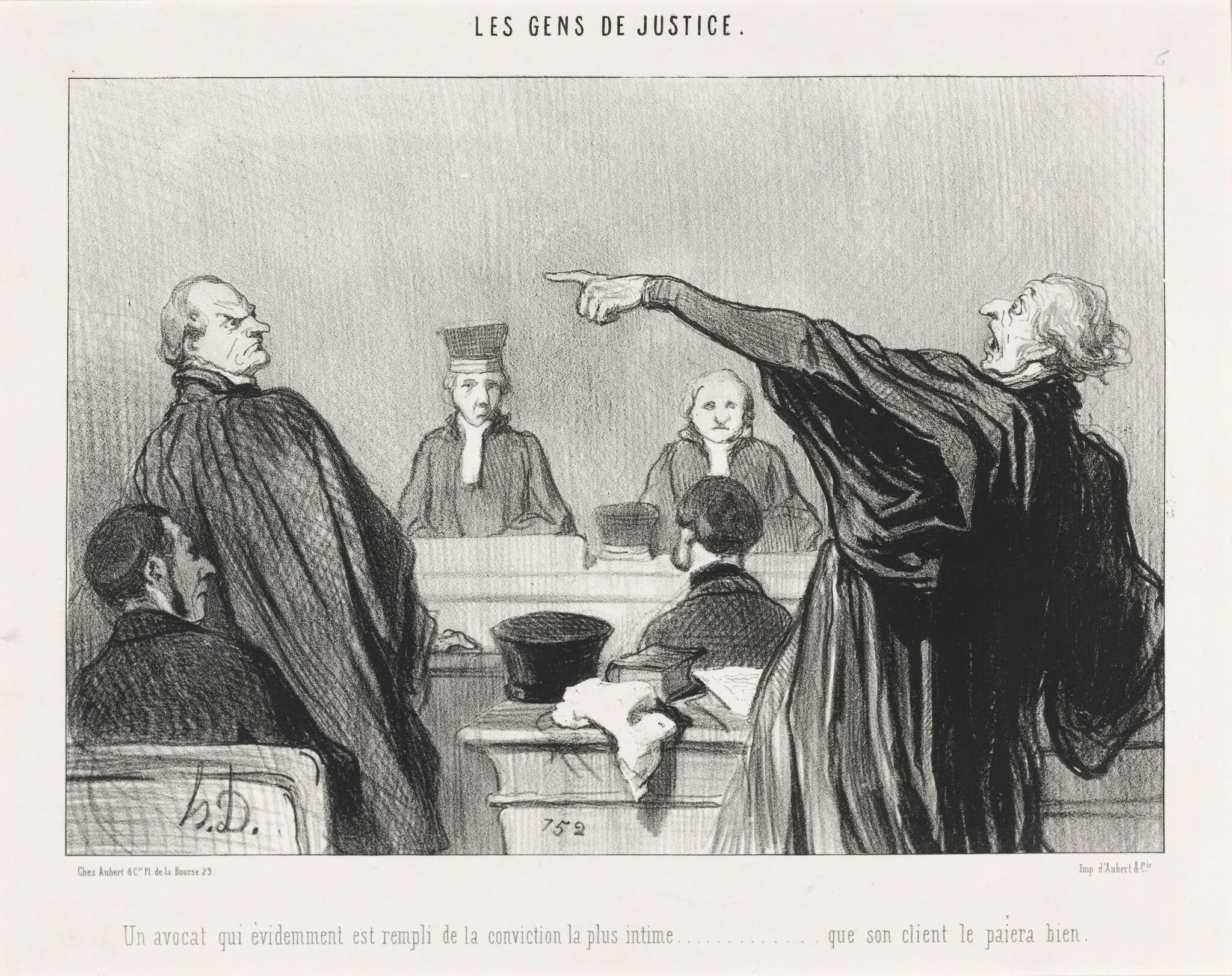 Un Avocat qui est... rempli de la conviction... intime..., detail
