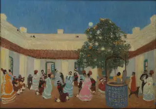 Patio, by Pedro Figari, unspecified, 1500