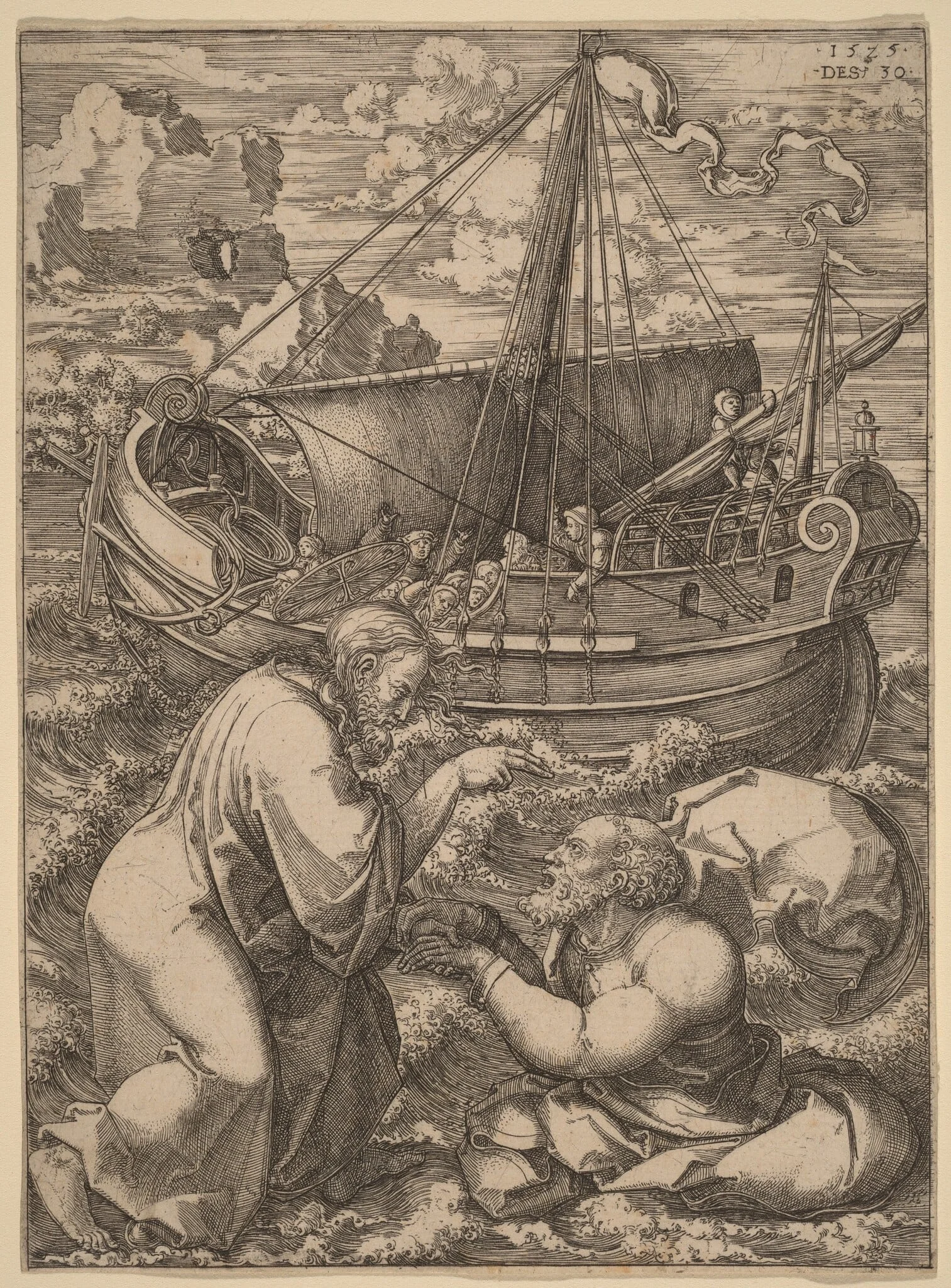 Saint Peter Walking on the Water, detail