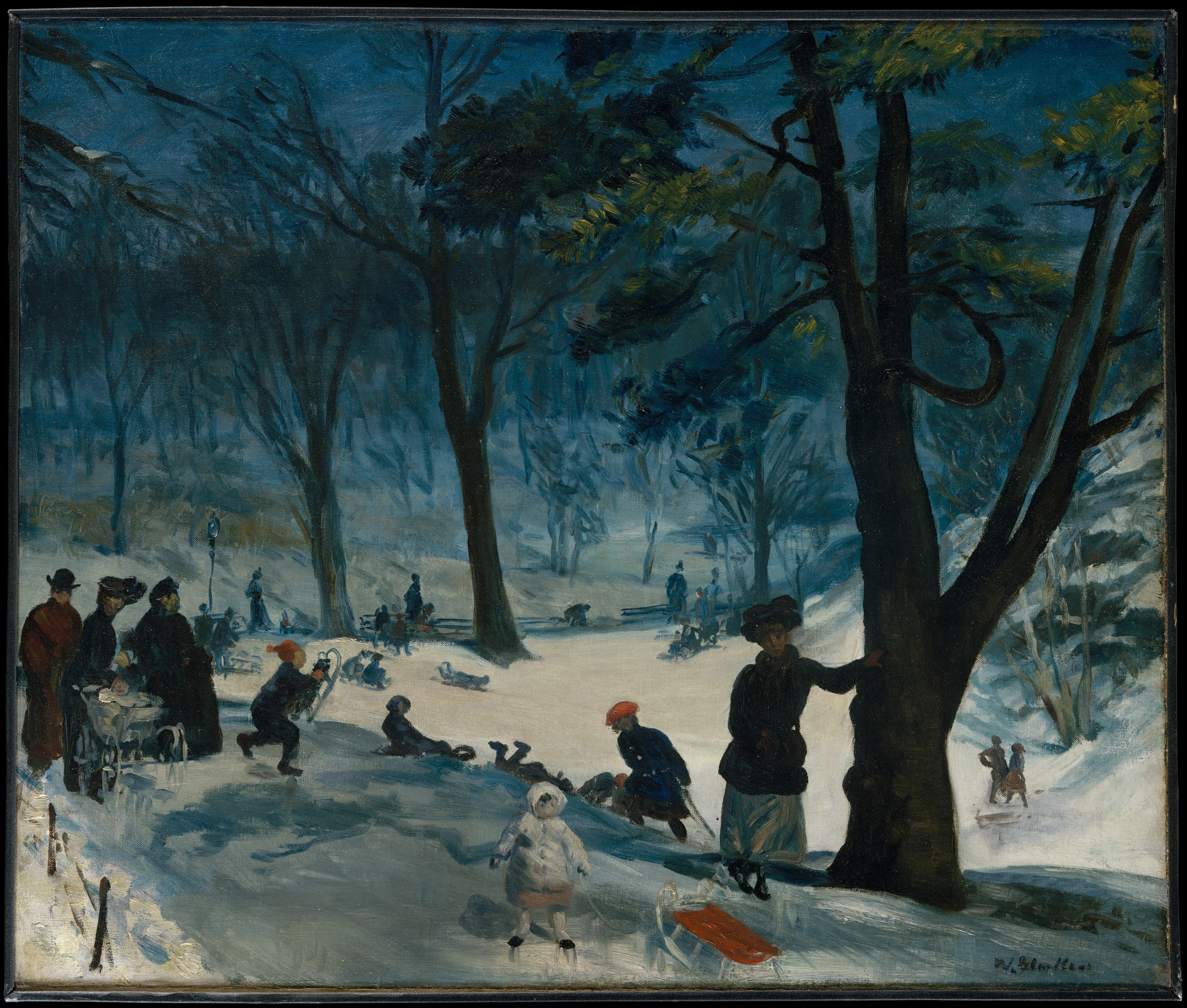 Central Park, Winter, detail