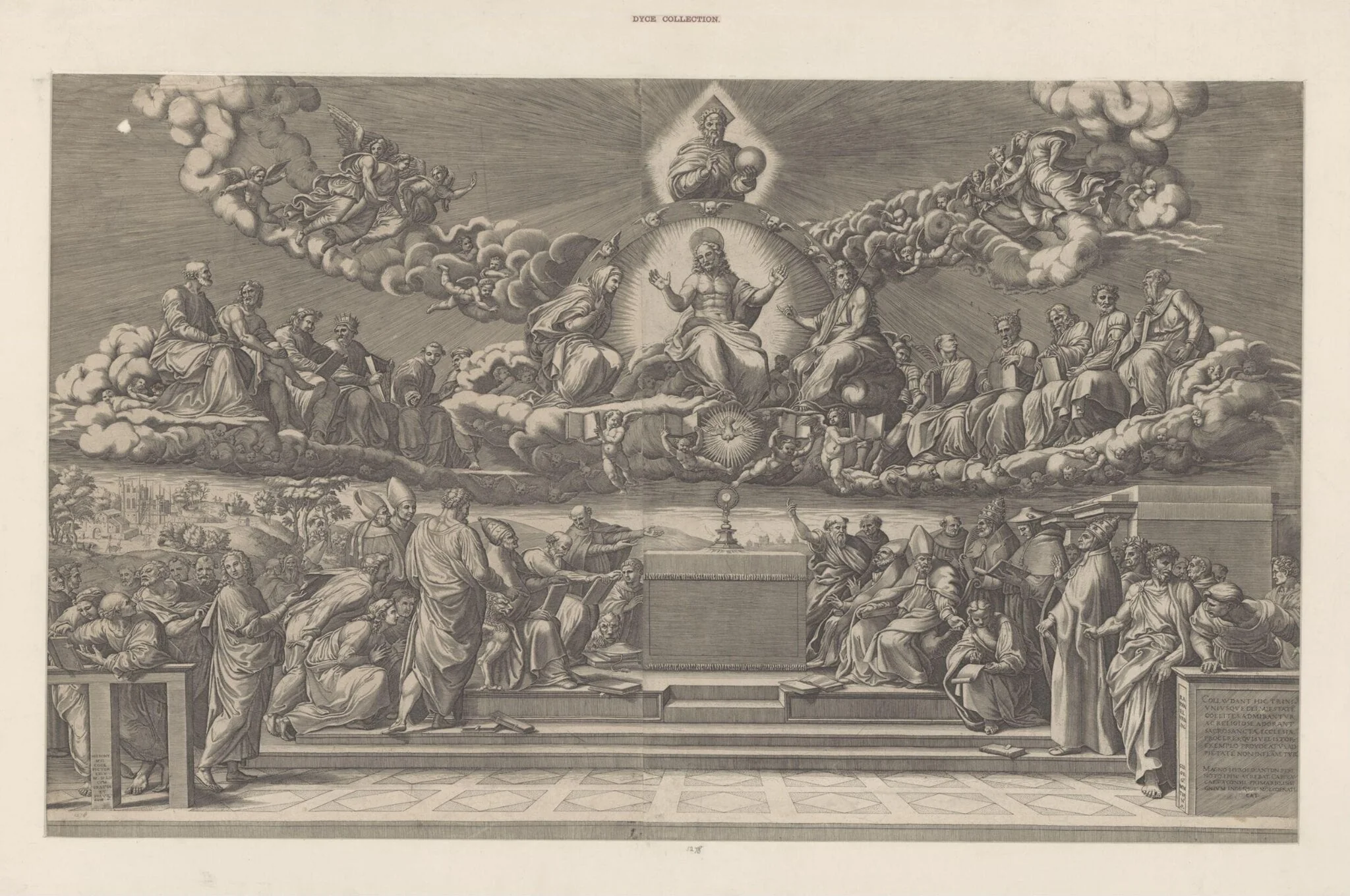 La Disputa del Sacramento, detail