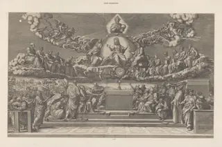 La Disputa del Sacramento, by Giorgio Ghisi, 1535