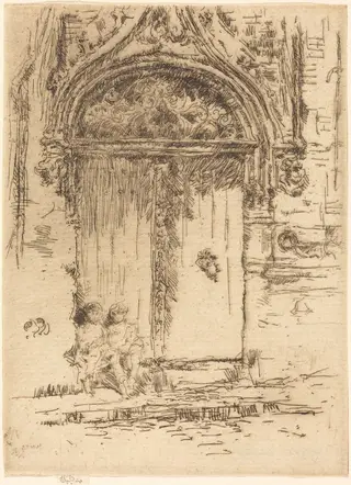 Hangman's House, Tours, by James McNeill Whistler, ink, 1888