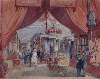 The Turkish Court, by Walter Goodall, watercolor, 1851