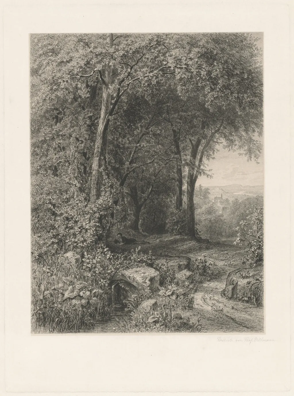 Summer, by Eduard Willmann, ink, 1871